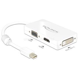 DELOCK 62630 passzív fehér adapter mini displayport apa > VGA / HDMI / DVI anya DL62630 small