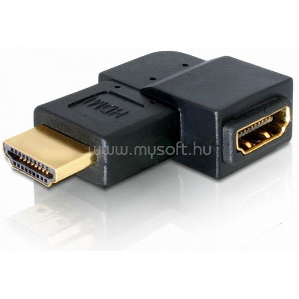 DELOCK 65077 HDMI M/F adapter, átalakító 90° bal fekete