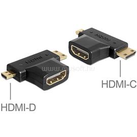 DELOCK 65446 HDMI-A anya > HDMI-C + HDMI-D apa adapter DL65446 small