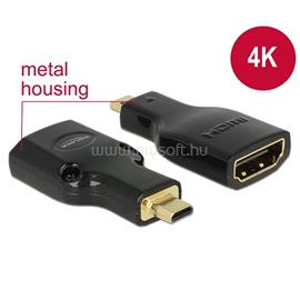 DELOCK 65664 High Speed HDMI Ethernettel micro-D apa > HDMI-A anya 4K adapter DL65664 small