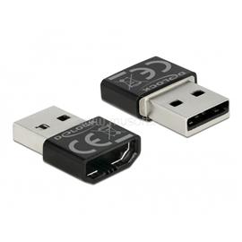 DELOCK 65680 HDMI-A anya > USB-A apa fekete adapter DL65680 small