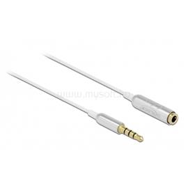 DELOCK 66072 4tűs 3,5mm Jack apa > anya 50cm fehér hosszabbító kábel DL66072 small