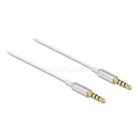 DELOCK 66073 4tűs 3,5mm Jack apa > apa 50cm fehér összekötő kábel DL66073 small