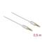 DELOCK 66073 4tűs 3,5mm Jack apa > apa 50cm fehér összekötő kábel DL66073 small
