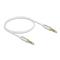 DELOCK 66073 4tűs 3,5mm Jack apa > apa 50cm fehér összekötő kábel DL66073 small