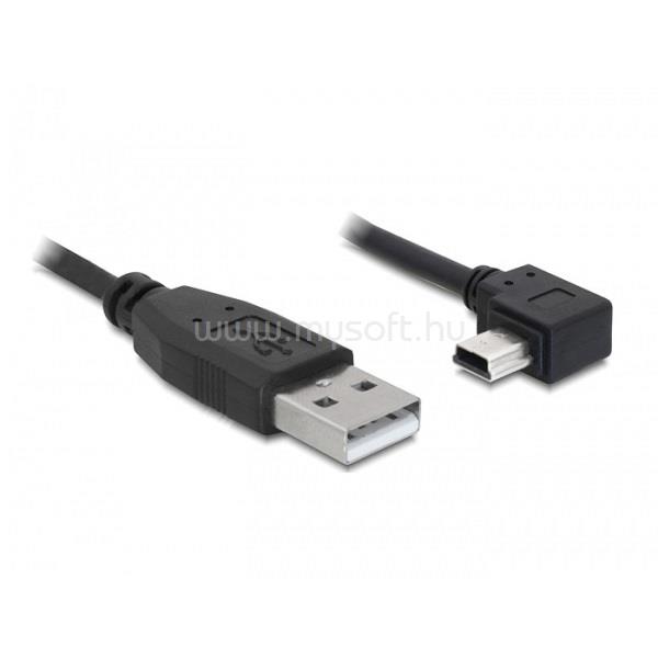 DELOCK 82682 USB 2.0-A apa - USB mini-B 5 tűs hajlított apa átalakító 2 m kábel