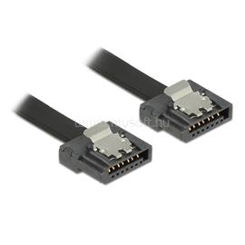 DELOCK 83840 SATA Flexi 6 Gb/s (fémlappal) 30 cm fekete metál összekötő kábel DL83840 small