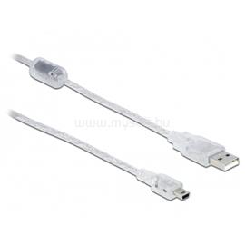 DELOCK 83904 USB-A 2.0 apa > USB 2.0 Mini-B apa 0,5m áttetsző kábel DL83904 small
