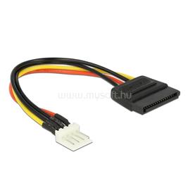 DELOCK 83918 SATA 15 tűs apa > 4 tűs floppy apa 15 cm tápkábel DL83918 small