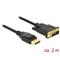 DELOCK 85313 Displayport 1.2 apa > DVI 24+1 apa passzív 2m fekete kábel DL85313 small