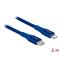 DELOCK 85417 2m USB-C - Lightning iPhone/iPad/iPod kompatibilis kék MFi adat- és töltőkábel DL85417 small