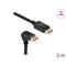DELOCK 87051 2m DisplayPort 8K 60Hz apa egyenes - apa 90°-ban lefelé hajlított kábel DL87051 small