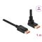 DELOCK 87054 1m DisplayPort 8K 60Hz apa egyenes - apa 90°-ban felfelé hajlított kábel DL87054 small