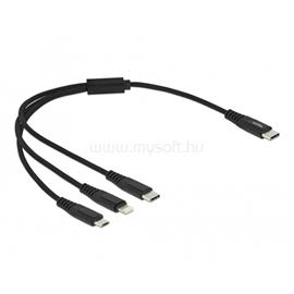 DELOCK DL87148 3 az 1-ben USB Type-C/ Lightning+MicroUSB+USB-C töltő kábel DL87148 small