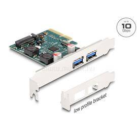 DELOCK 90106 2xUSB 10Gbps alacsony profil PCI Express x4 kártya DL90106 small