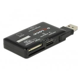 DELOCK 91758 CF/SD/Micro SD/MS/M2/xD memóriakártyákhoz USB 3.2 kártyaolvasó DL91758 small