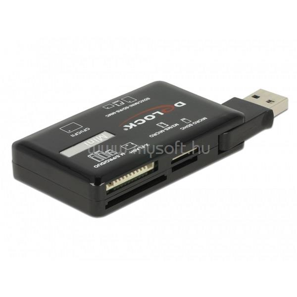 DELOCK 91758 CF/SD/Micro SD/MS/M2/xD memóriakártyákhoz USB 3.2 kártyaolvasó