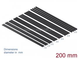 DELOCK A hőre zsugorodó csőkészlet 28 db.-os, 200 mm hosszú és fekete színű DL18988 small