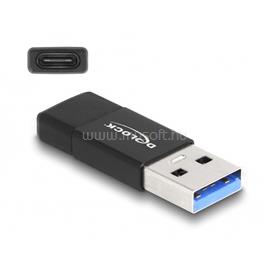 DELOCK adapter - 60001 (USB 3.2 Gen 2 A-típusú USB apa - USB Type-C anya, Fekete) DL60001 small