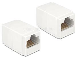 DELOCK Adapter, RJ45-aljzat > RJ45-aljzat, Cat.6 UTP kompakt fehér DL86249 small