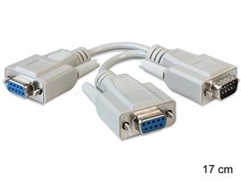 DELOCK adapter, soros Sub-D9 apa > 2 x anya, 17 cm DL65403 small