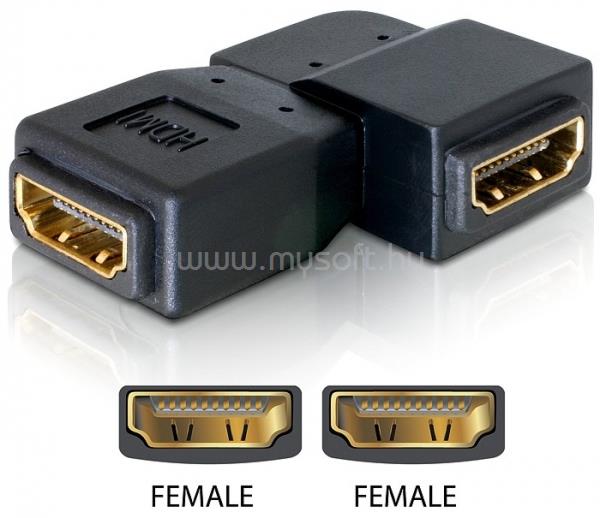 DELOCK adapter HDMI anya > HDMI anya 90  balra