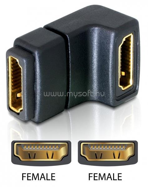 DELOCK adapter HDMI anya > HDMI anya 90  lefelé