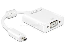 DELOCK Adapter HDMI Micro-D dugó > VGA hüvely audióval (fehér) DL65557 small