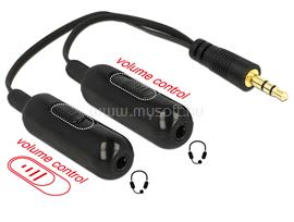 DELOCK Adapter Kábel audio splitter stereo jack apa 3.5 mm 3 pin > 2 x stereo jack anya 3.5 mm DL65683 small