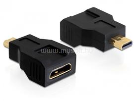 DELOCK adapter magas sebességű HDMI Ethernettel - mini C anya > micro D apa DL65271 small