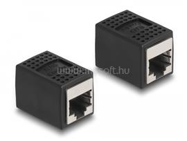 DELOCK Adapter RJ45 anya - RJ45 anya Cat.6A, fekete DL87796 small
