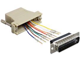 DELOCK adapter Sub-D 25 Pin apa > RJ45 anya, szerelő készlet DL65433 small