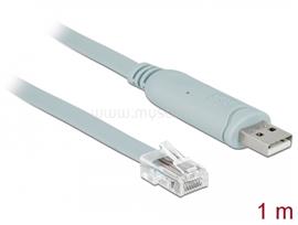 DELOCK Adapter USB 2.0 A-típusú apa > 1 x soros RS-232 RJ45 apa 1,0 m szürke DL63911 small