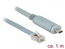 DELOCK Adapter USB 2.0 C-típusú apa > 1 x soros RS-232 RJ45 apa 1,0 m (szürke) DL89893 small