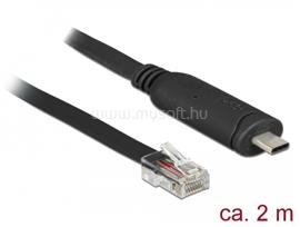 DELOCK Adapter USB 2.0 C-típusú apa > 1 x soros RS-232 RJ45 apa 2,0 m DL63912 small