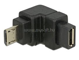 DELOCK Adapter USB 2.0 Micro-B apa > USB 2.0 Micro-B anya elforgatott végű, fekete DL65668 small