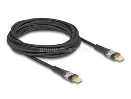 DELOCK Adat és gyors töltő kábel USB 2.0 USB Type-C  apa-aoa átlátszó PD 3.0 100 W 3 m DL80765 small