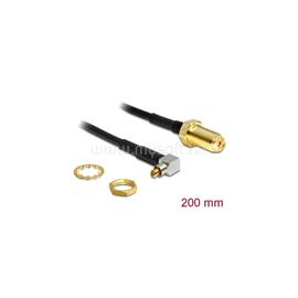 DELOCK Antenna Cable SMA Jack Bulkhead > MC-Card Plug 90° 200 mm Splash Proof DL88468 small