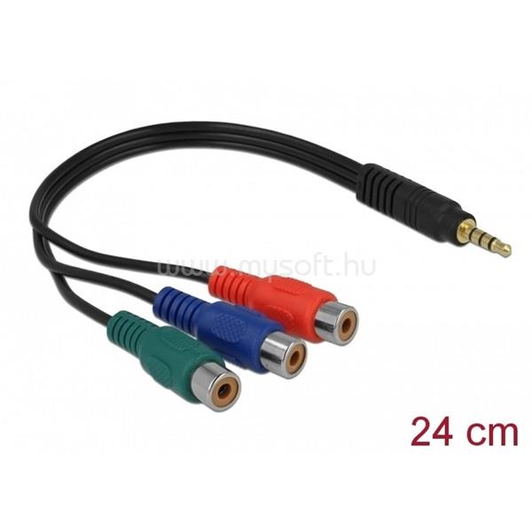 DELOCK Átalakító - 62499 (3.5 mm Jack > 3 x RCA, apa/anya)