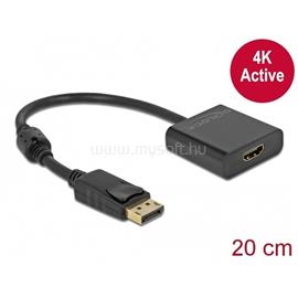 DELOCK Átalakító Displayport 1.2 male to HDMI female 4K aktív, fekete DL63585 small
