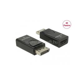 DELOCK Átalakító Displayport 1.2 male to HDMI female 4K passzív, fekete DL66234 small