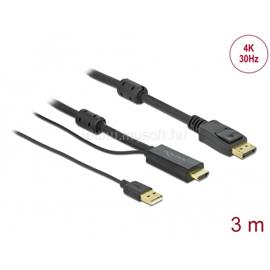 DELOCK Átalakító Kábel - 85965 (HDMI -> Displayport 1.2, apa-apa, 4K 30Hz, 3m) DL85965 small