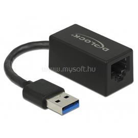 DELOCK Átalakító USB 3.2 Gen 1 Type-A to Gigabit LAN kompakt, fekete DL66039 small