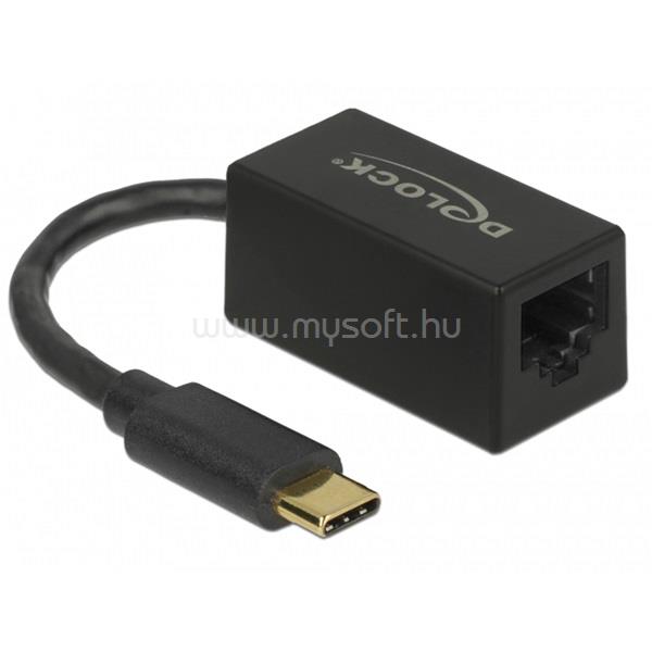 DELOCK Átalakító USB 3.2 Gen 1 Type-C to Gigabit LAN kompakt, fekete