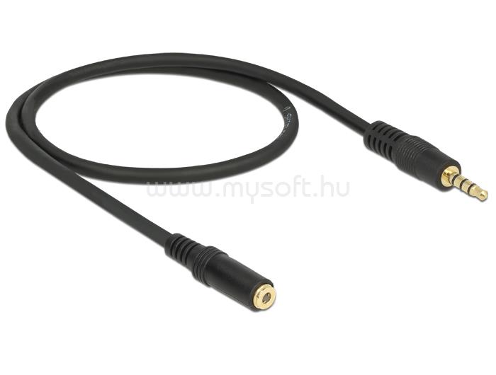DELOCK audió toldó kábel, 4 pol.3.5mm sztereó jack dugó/aljzat csatlakozókkal, Iphone készülékekhez,