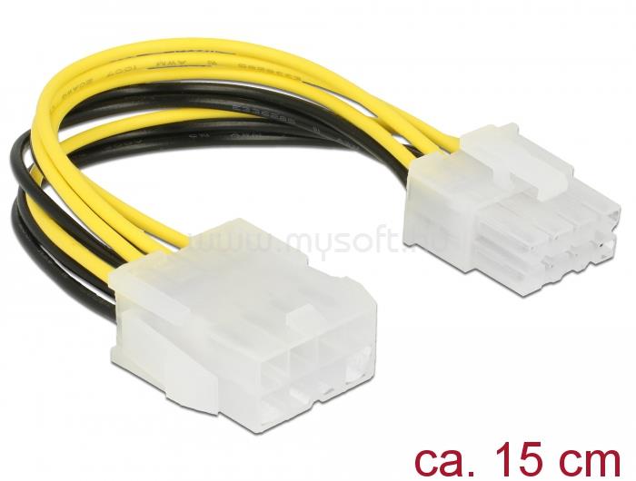 DELOCK Bővítőkábel Tápellátás 8 érintkezős EPS dugó > hüvely 15 cm