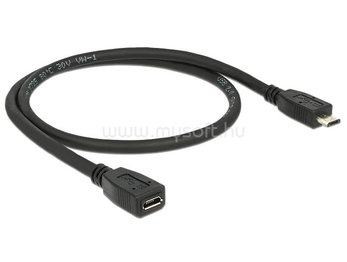 DELOCK Bővítőkábel USB 2.0-s, Micro-B típusú csatlakozódugóval > USB 2.0-s, Micro-B típusú csatlakoz