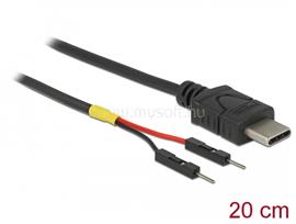 DELOCK C-Típusú USB tápkábel 2 db. különálló tűfejes apa véggel hossza 20 cm DL85419 small