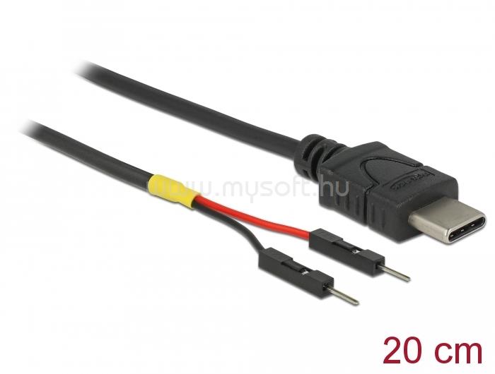 DELOCK C-Típusú USB tápkábel 2 db. különálló tűfejes apa véggel hossza 20 cm