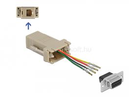 DELOCK D-Sub 9-tűs anya   RJ11/RJ14 6P/4C anya összekötő adapter DL66770 small